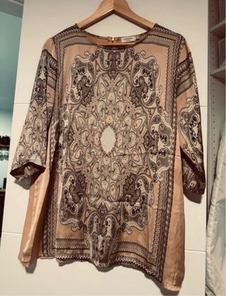 Blusa Cortefiel Paisley Nueva   T-42