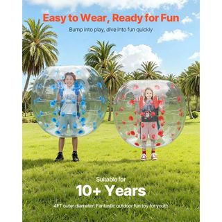 Bolas Inflables de Choque 2-Pack, Bolas Zorb Sumo de 4FT/1.2M para Adolescentes y Adultos, Bolas de Burbuja Humana de PVC de 0.8mm de Grosor para Juegos de Equipo al Aire Libre, Juguetes de Choque...