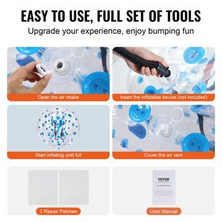 Bola Inflable de Choque 1-Pack, Bolas Zorb Sumo de 4FT/1.2M para Adolescentes y Adultos, Bolas de Burbuja Humana de PVC de 0.8mm de Grosor para Juegos de Equipo al Aire Libre, Juguetes de Choque p...