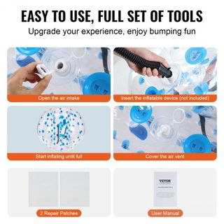 Bola Inflable de Choque 1-Pack, 5FT/1.5M Bolas Zorb Sumo para Adolescentes y Adultos, Bolas de Burbuja Humana de PVC de 0.8mm de Grosor para Juegos de Equipo al Aire Libre, Juguetes de Choque para...