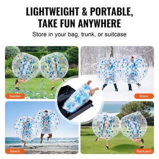 Bola Inflable de Choque 1-Pack, 5FT/1.5M Bolas Zorb Sumo para Adolescentes y Adultos, Bolas de Burbuja Humana de PVC de 0.8mm de Grosor para Juegos de Equipo al Aire Libre, Juguetes de Choque para...