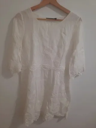 Vestido blanco estilo ibicenco