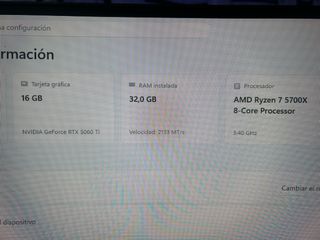Pc gaming RTX 5060ti ryzen 7 5700X 32 gb ram