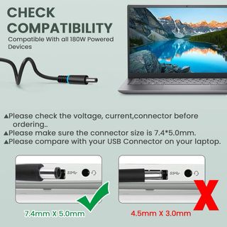 NUOVO! Caricabatterie DELL 240W G16 G15 G7