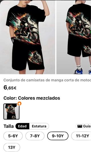 Conjunto infantil niño moto