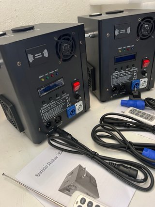 x2 MAQUINAS DE CHISPA FRÍA 750W DJ EFECTOS FX