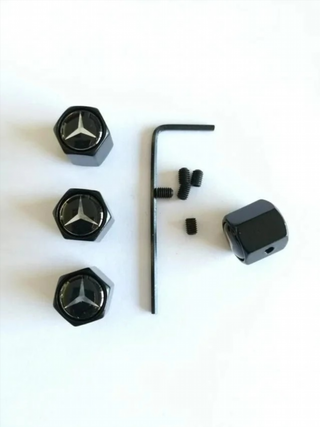 TAPONES VALVULAS ANTIRROBO MERCEDES NEGROS