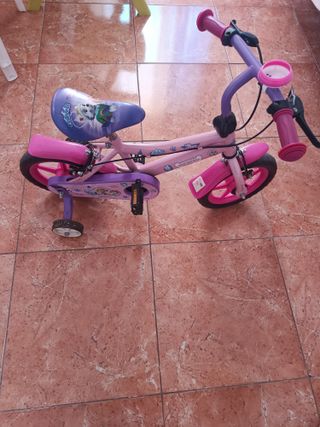 Bicicleta infantil Paw Patrol rosa
