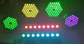 PACK x6 FOCOS PAR LED LUZ PLANA DJ LIGHTS DISCO