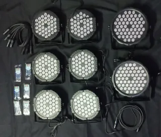 x6 FOCOS PAR LED 36 DJ LIGHTS + MANDO DISTANCIA