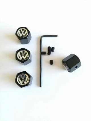 TAPONES VALVULAS VW NEGROS CON ANTIRROBO