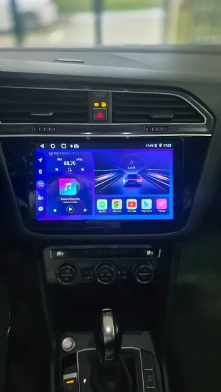 Rádio Volkswagen Tiguan Android 14 com Carplay.