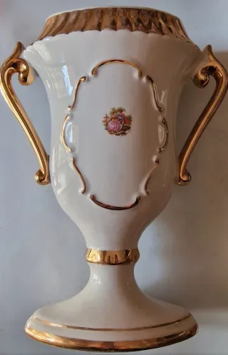 Vaso portafiori in ceramica con decori