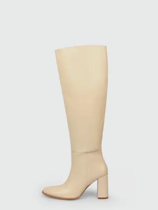 Botas altas cuero beige Scalpers Talla 40