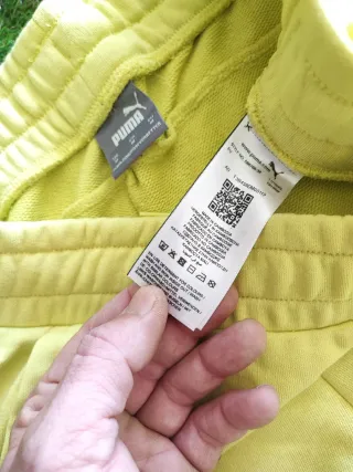 Tuta con pantaloncino Puma Bianca e Lime Tg.M