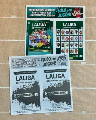 2 Cromos Conmemorativos Album LaLiga Hypermotion