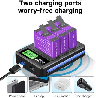 CITYORK Cargador 3 Ranuras 3Bat 2400mAh Insta360