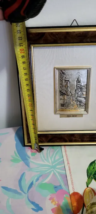 Quadro Borgo Antico metallo e legno