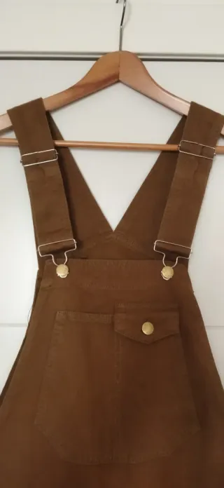 Peto largo Zara hombre marrón