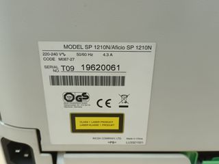 impresora laser monocromo, ricoh aficio sp 1210n,