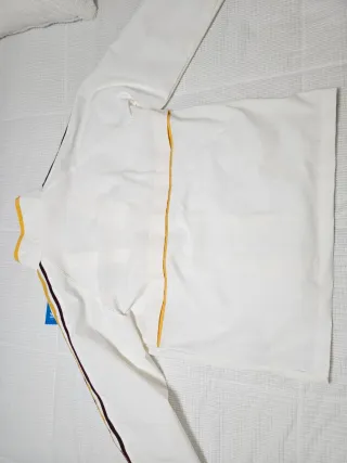 Chaqueta Adidas España Blanca y Dorada Talla L