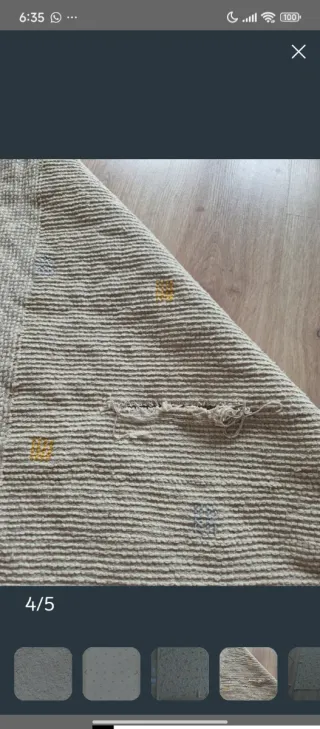 Tappeto in Cotone Sklum Beige e Multicolore