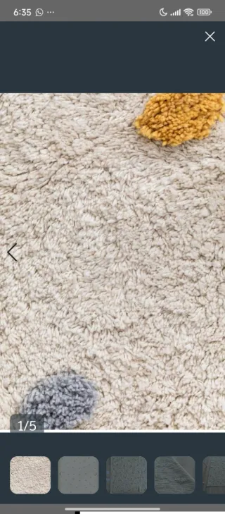 Tappeto in Cotone Sklum Beige e Multicolore