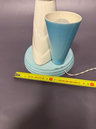 Lampada Art Déco Donna Porcellana Blu