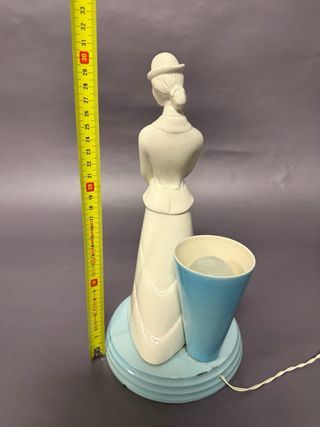 Lampada Art Déco Donna Porcellana Blu