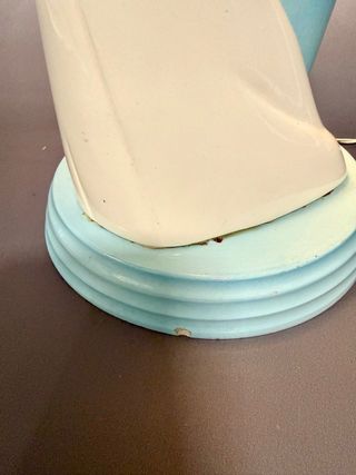 Lampada Art Déco Donna Porcellana Blu