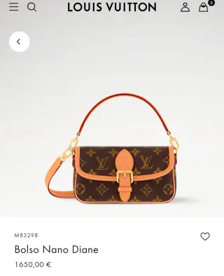 Bolso Louis Vuitton Nano Diane Marrón/Naranja