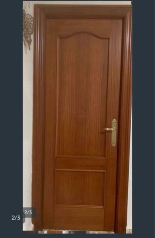 Lote 3 puertas madera sapelli