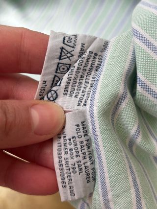 Camicia Polo Ralph Lauren menta a righe