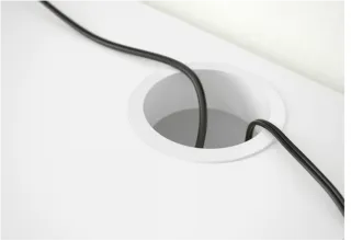 Mesa escritorio blanca con cajón