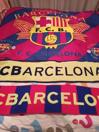 Bandera y bufandas FC Barcelona TODO 8€