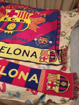Bandera y bufandas FC Barcelona TODO 8€