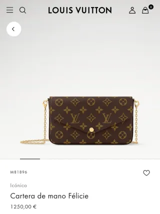 Cartera Louis Vuitton Félicie Monogram Marrón
