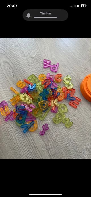 Miniland letras translúcidas para mesa de luz