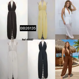 Mono largo escote V halter