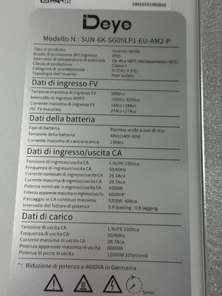 Inversor Híbrido Deye 6KW 48V
