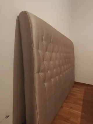 Cabecero elegante beige polipiel