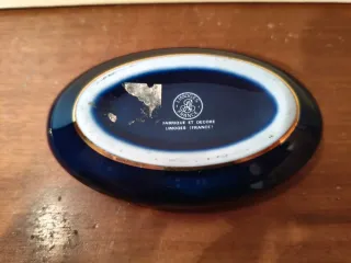 Caja Limoges azul y oro