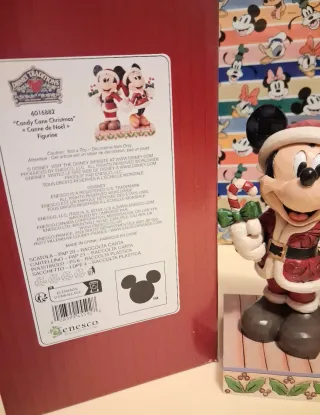 Figura Jim Shore Minnie y Mickey Mouse Navidad