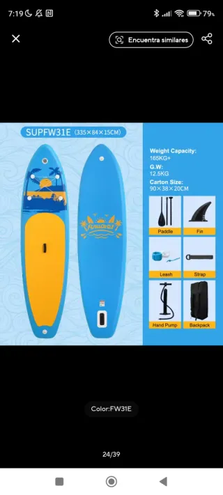 Tabla Paddle Surf SUPFW31E 335cm