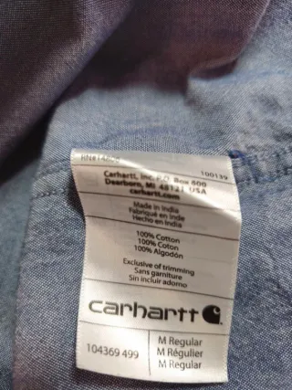 Camicia Carhartt Mezza Manica Azzurra Loose Fit M