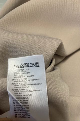 Vestito estivo Closet beige con tasche e fiocco