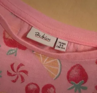 Maglietta Blukids bambina 9 anni fantasia frutta