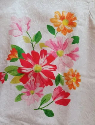 Vestido Blanco Mayoral Flores Talla 12 Años