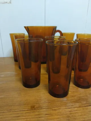 Jarra y Vasos Duralex Ámbar