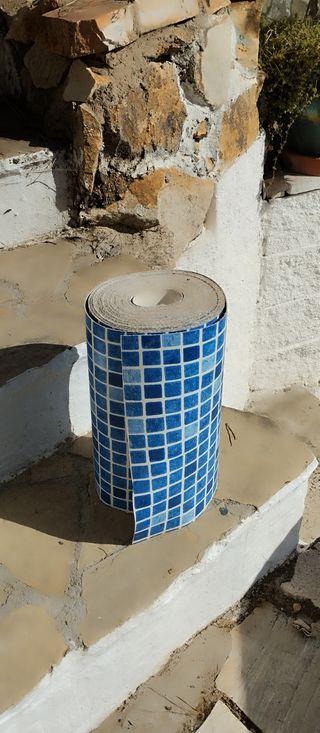 Rollo imitación mosaico piscina